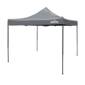 Dellonda Premium 3 x 3m Pop-Up Gazebo, Water Resistant, with Carry Bag, Rope, Stakes & Weight Bags (DG133)
