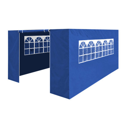 Dellonda Premium Side Walls Doors Windows For Gazebo Marquee Fits 3 x 4.5m Blue