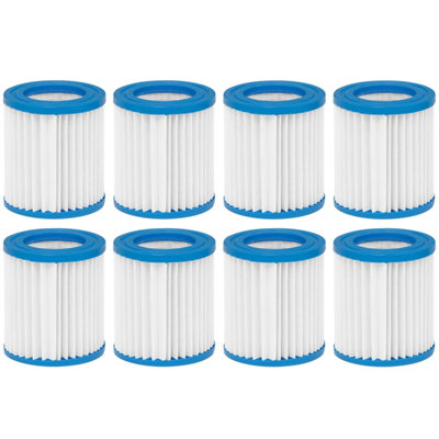 Dellonda Swimming Pool Filter Cartridge, Pack of 8 - DL122