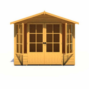 Delmora 8 x 12 Shiplap Summerhouse - Wood - L392.1 x W261.3 x H217.4 cm