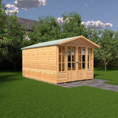 Delmora 8 x 12 Shiplap Summerhouse - Wood - L392.1 x W261.3 x H217.4 cm
