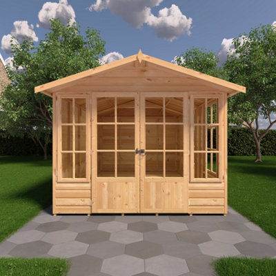 Delmora 8 x 12 Shiplap Summerhouse - Wood - L392.1 x W261.3 x H217.4 cm - 3