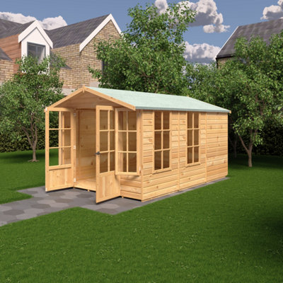 Delmora 8 x 12 Shiplap Summerhouse - Wood - L392.1 x W261.3 x H217.4 cm - 4