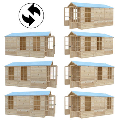 Delmora 8 x 12 Shiplap Summerhouse - Wood - L392.1 x W261.3 x H217.4 cm - 5