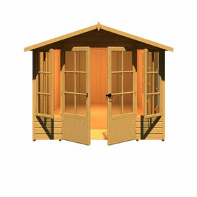 Delmora 8 x 16 Shiplap Summerhouse - Wood - L511.5 x W261.3 x H217.4 cm