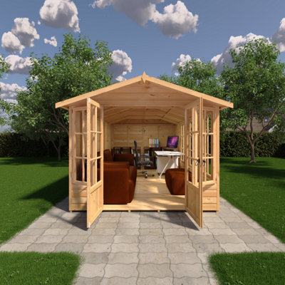 Delmora 8 x 16 Shiplap Summerhouse - Wood - L511.5 x W261.3 x H217.4 cm - 3