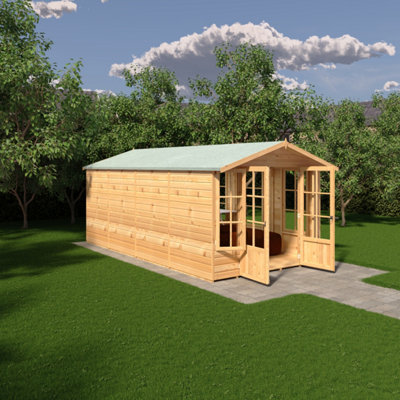 Delmora 8 x 16 Shiplap Summerhouse - Wood - L511.5 x W261.3 x H217.4 cm - 4