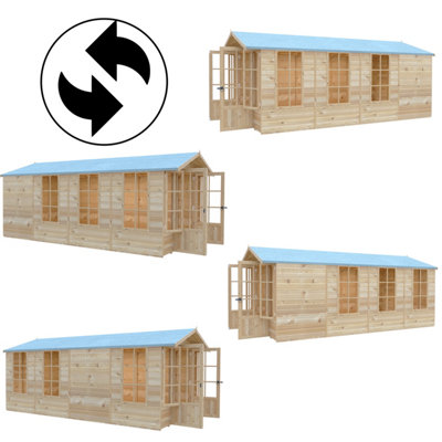 Delmora 8 x 16 Shiplap Summerhouse - Wood - L511.5 x W261.3 x H217.4 cm - 5