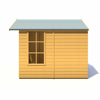 Delmora 8 x 8 Shiplap Summerhouse - Wood - L272.7 x W261.3 x H217.4 cm