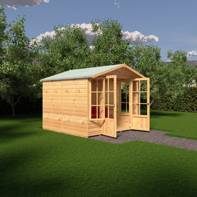 Delmora 8 x 8 Shiplap Summerhouse - Wood - L272.7 x W261.3 x H217.4 cm - 4
