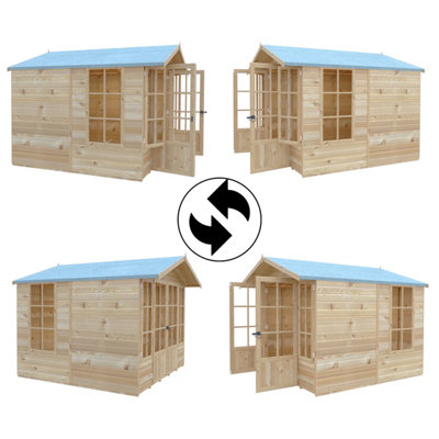 Delmora 8 x 8 Shiplap Summerhouse - Wood - L272.7 x W261.3 x H217.4 cm - 5