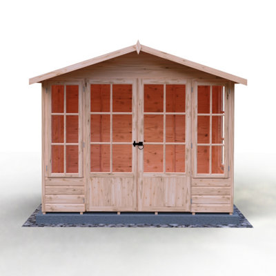 Delmora 8x6ft Summerhouse with Double Doors and two opening windows