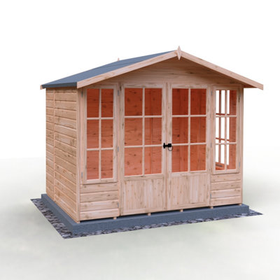 Delmora 8x6ft Summerhouse with Double Doors and two opening windows - 3