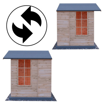 Delmora 8x6ft Summerhouse with Double Doors and two opening windows - 4