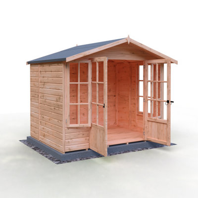 Delmora 8x6ft Summerhouse with Double Doors and two opening windows - 5