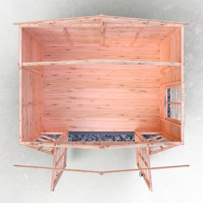 Delmora 8x6ft Summerhouse with Double Doors and two opening windows - 6