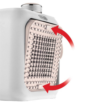Delonghi HFX10B03, Capsule Desk Ceramic Heater, 360 Watt, White