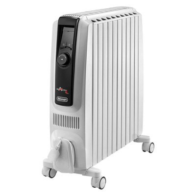 Delonghi TRDX41025E Dragon 4 Digital Oil Filled Radiator, 2500W, White