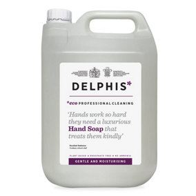 Delphis Eco Liquid Hand Soap 5L Refill. Gentle and moisturising plant-based, vegan hand wash