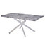 Deltino High Gloss Dining Table In Melange Marble Effect