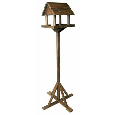 Delux Wooden Bird Table Food Feeding Station Hotel - Bird House Nest ...