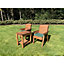 Deluxe 2 Chair & Table Outdoor Set With 2 x Chair Cushion Green