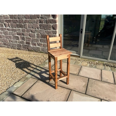 Deluxe Alfresco Outdoor Wooden Bar Stool