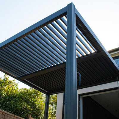 Deluxe Aluminium Pergola - 3x3m BPS Deluxe Full Aluminium Pergola with Dual Zone Roof