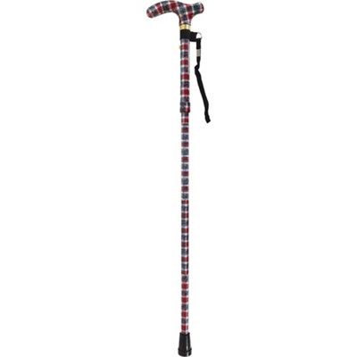 Deluxe Ambidextrous Foldable Walking Cane - 5 Height Settings - Knit Design