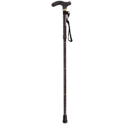 Deluxe Ambidextrous Foldable Walking Cane - 5 Height Settings - Maze Design