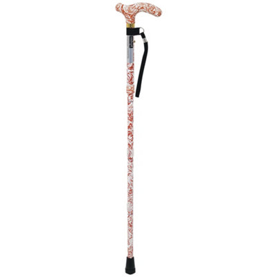 Deluxe Ambidextrous Foldable Walking Cane - 5 Height Settings - Oriental