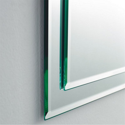 Deluxe Bathroom Wall Mirror - Rectangular 420 x 800mm - Bevelled Edge Wall Mirror