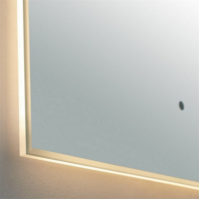 Deluxe Bathroom Wall Mirror - Rectangular 600 x 800mm - Super Slim Infra-Red Wall Mirror