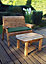 Deluxe Bench Set with Cushions - W120 x D170 x H98 - Fully Assembled - Green