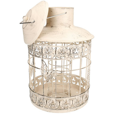 Deluxe Hanging Fat Ball Suet Feeder For Wild Birds – Metal Tube, 33cm, Redwood Leisure