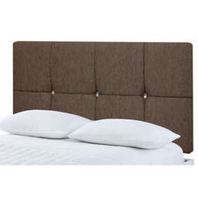 Deluxe Chenille 2ft6 Small Single 20" Headboard - Brown