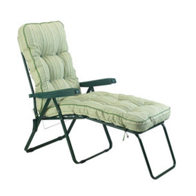 Deluxe Cotswold Stripe Lounger - L118 x W58 x H99 cm