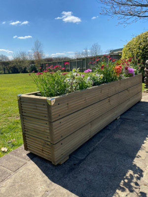 Deluxe Decking Planter 1.5m L x 0.3m W x 4 Boards High