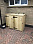 Deluxe Double Bin Store - Timber - L90 x W140 x H120 cm - Garden Storage - Minimal Assembly Required