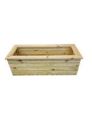 Deluxe Large Trough Planter - Timber - L40 x W100 x H32 cm - Fully Assembled - 3