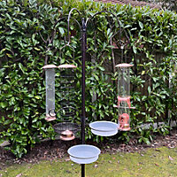 Deluxe Metal Bird Feeding Station With Four Large Feeders