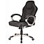Deluxe Office Gaming Chair Padded Reclining Faux Leather - Black