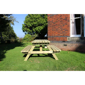 Deluxe Picnic Table 1800, wooden garden bench