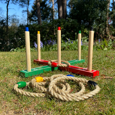 Deluxe Quoits Garden Ring Toss Game