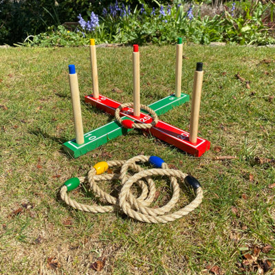 Deluxe Quoits Garden Ring Toss Game - 4