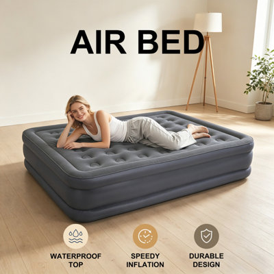 Deluxe Self Inflating Flocked Air Bed