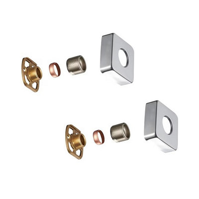 Deluxe Shower Bar Valve Easy Fix Kit With Square Shrouds DIY at B&Q