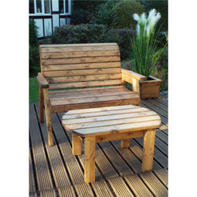 Deluxe Wooden Two Seater Bench Set