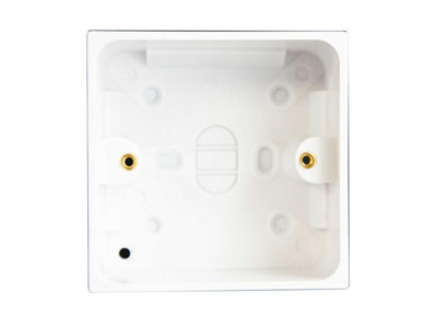 Dencon 1-Gang 25mm Pattress Box with Knockouts for Effortless Wiring and Installation