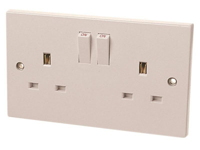 Dencon 2-Gang 13A Switched Socket - Reliable Power Solution for Home and Office